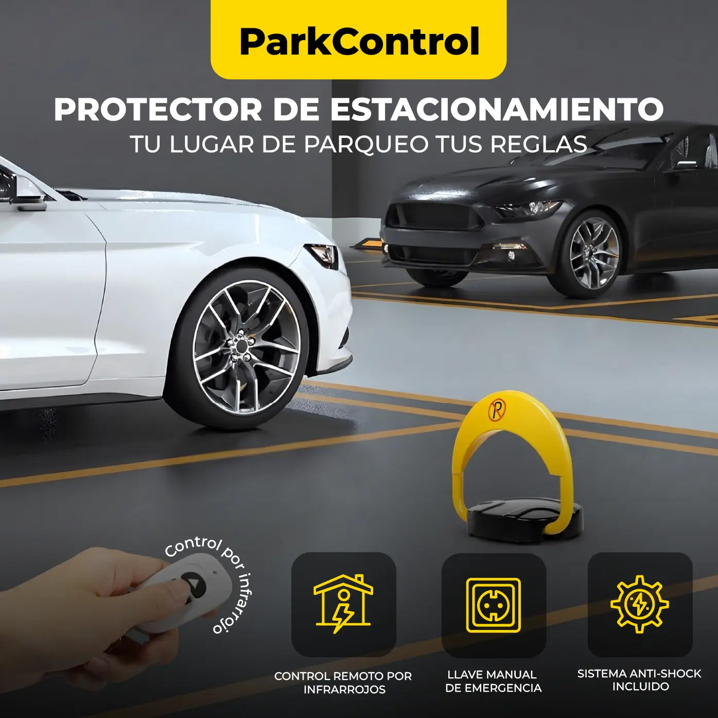 PARCKCONTROL| BLOQUEADOR DE ESTACIONAMIENTO | PROTEGE TU ESPACIO DE PARQUEO