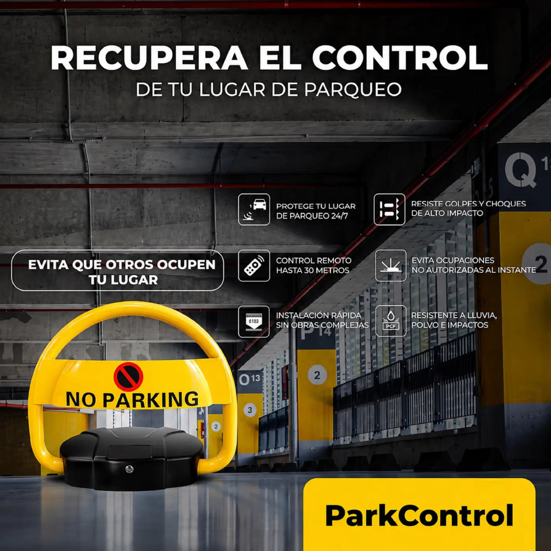PARCKCONTROL| BLOQUEADOR DE ESTACIONAMIENTO | PROTEGE TU ESPACIO DE PARQUEO