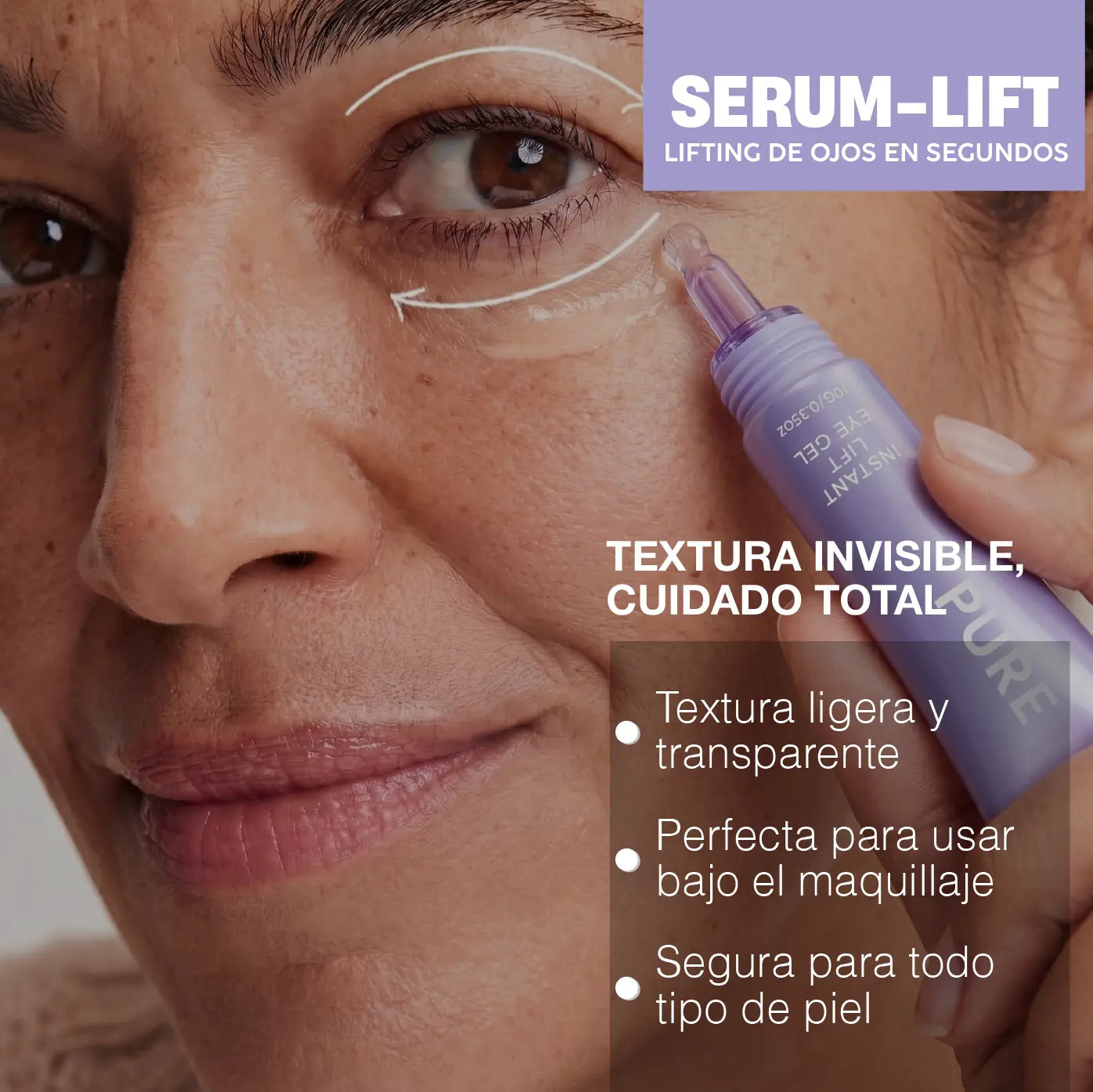 SERUM-LIFT |  TENSOR INSTANTÁNEO | TU MIRADA 5 AÑOS MÁS JOVEN EN MINUTOS