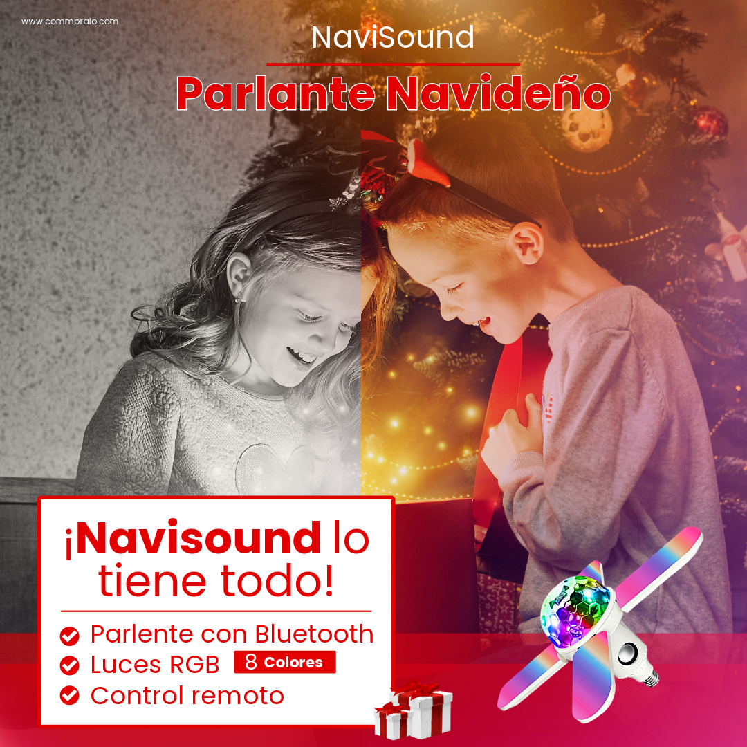 ¡IMPORTADO! PARLANTE BLUETOOTH CON BOMBILLA LED NAVISOUND