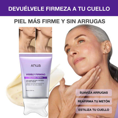 SKINLIFT | CREMA 2 EN 1 |GUASHA MASAJEADORA + CREMA REAFIRMANTE PARA CUELLO Y MENTÓN