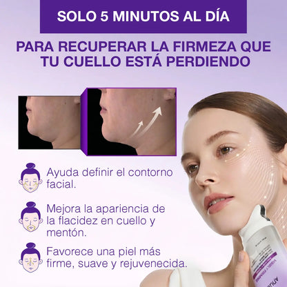 SKINLIFT | CREMA 2 EN 1 |GUASHA MASAJEADORA + CREMA REAFIRMANTE PARA CUELLO Y MENTÓN