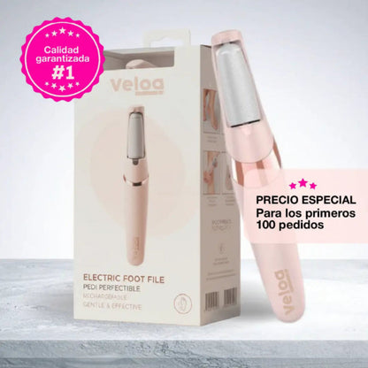 VELOA, PIES DE TERCIOPELO -  LIMA ELÉCTRICA PARA PIES, ELIMINA CALLOS EN SEGUNDOS DESDE CASA