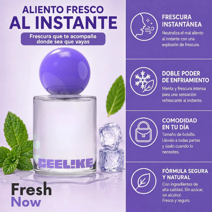 REFRESHNOW| EL PRIMER PERFUME BUCAL | DOBLE ACCIÓN DE FRESCURA PARA LLEVAR