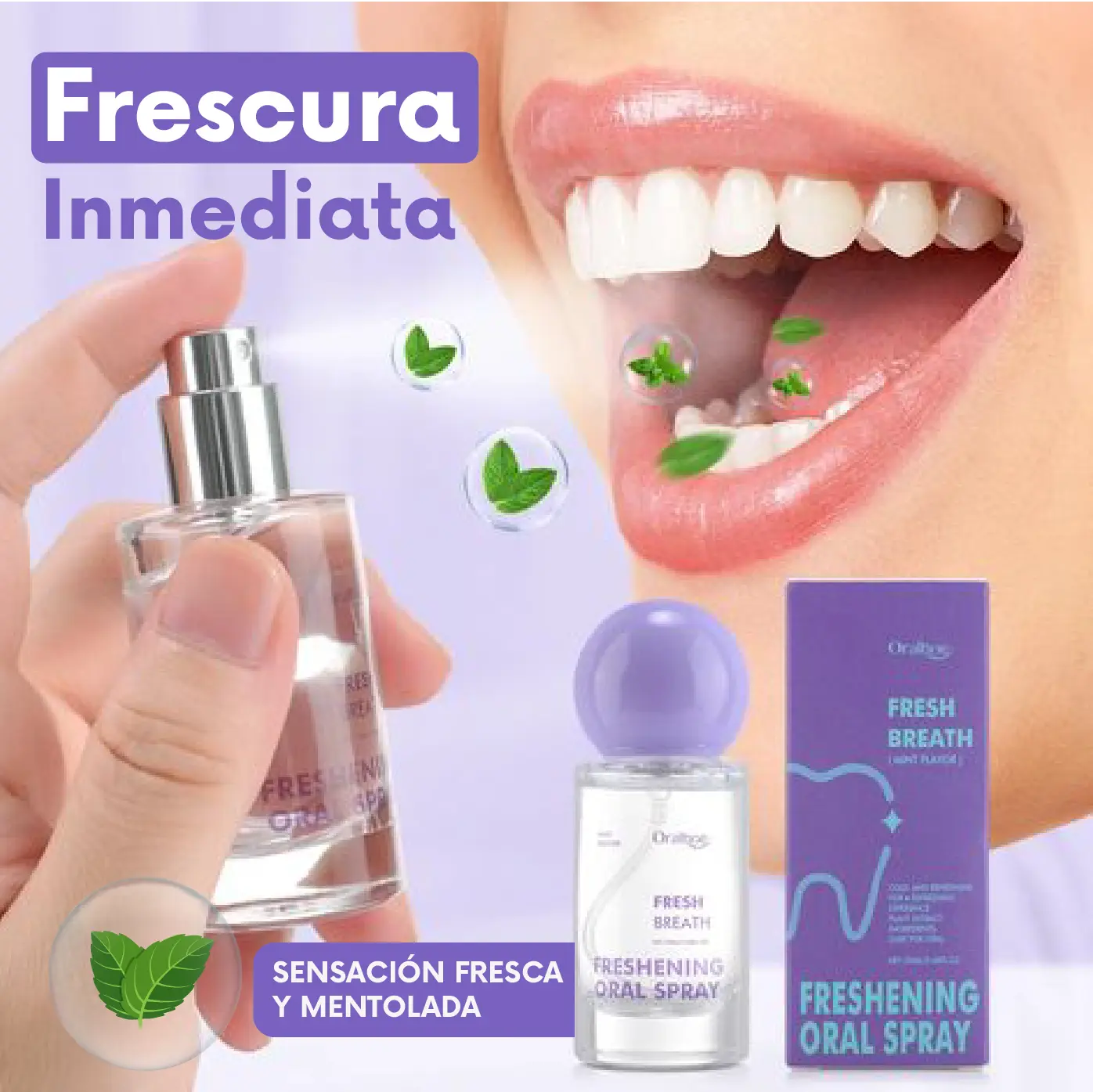 REFRESHNOW| EL PRIMER PERFUME BUCAL | DOBLE ACCIÓN DE FRESCURA PARA LLEVAR