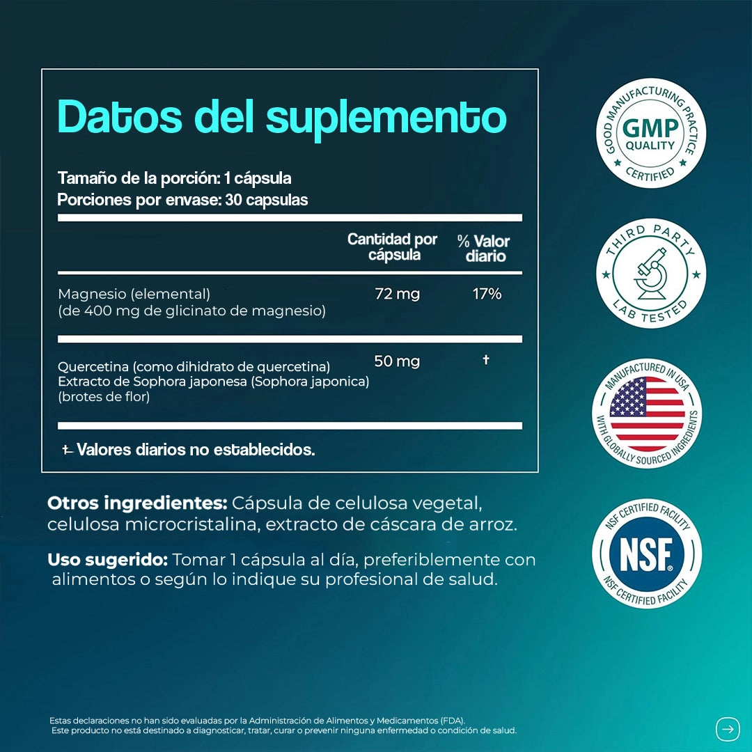 GLICINATO DE MAGNESIO – Energía, Descanso Profundo y Bienestar en Cada Cápsula