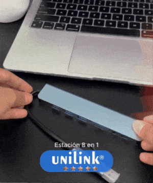 ADICIONAL 8 EN 1 ESTACIÓN USB UNILINK