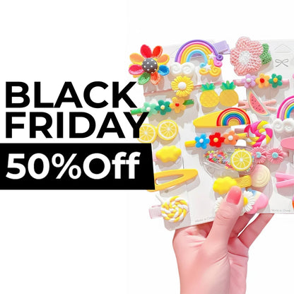 ¡BLACK FRIDAY! 50% OFF 84 PINZAS DE CARICATURAS PARA CABELLO PARA NIÑAS