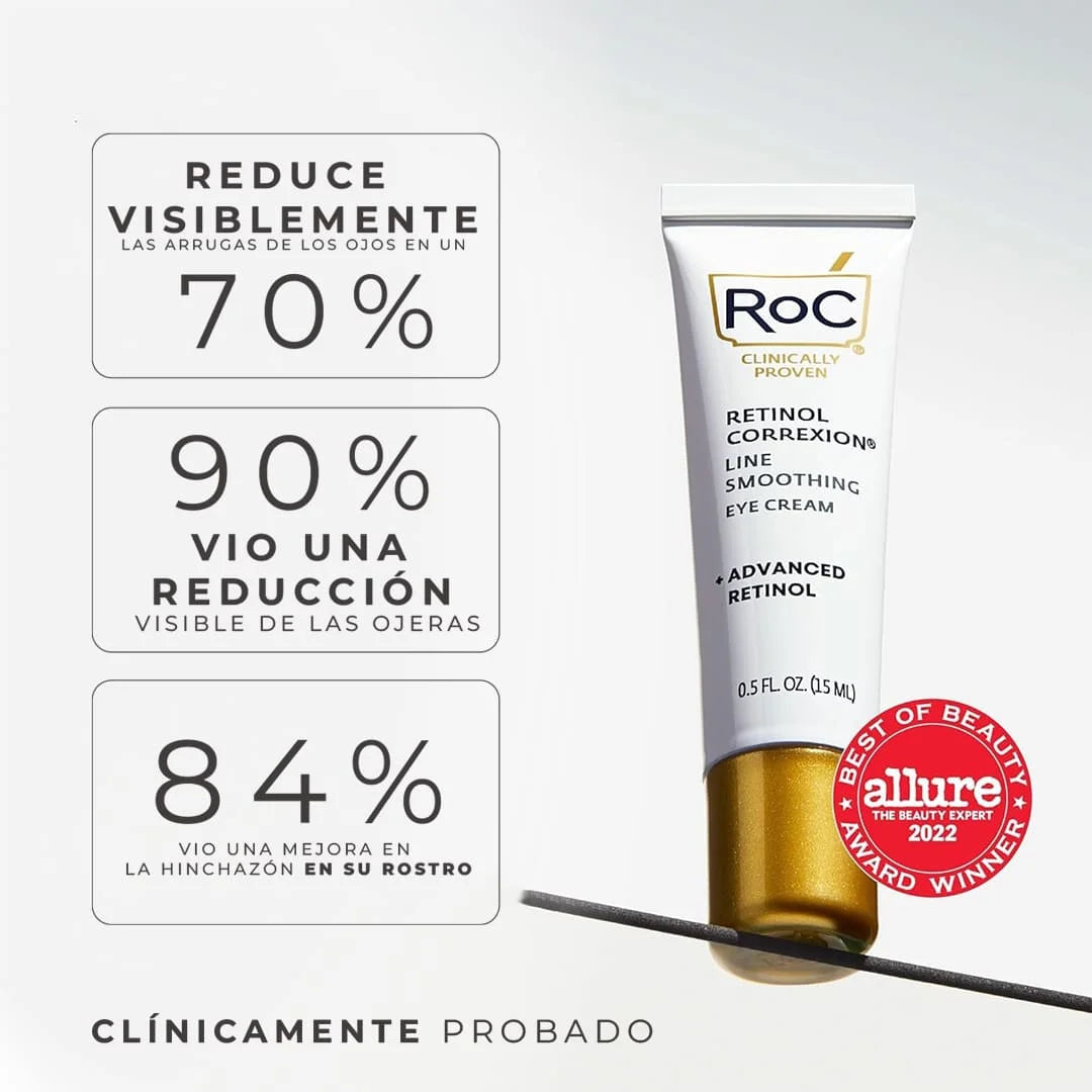 ROC Contorno de Ojos Antiedad 👁️ | Reduce Ojeras, Bolsas y Arrugas