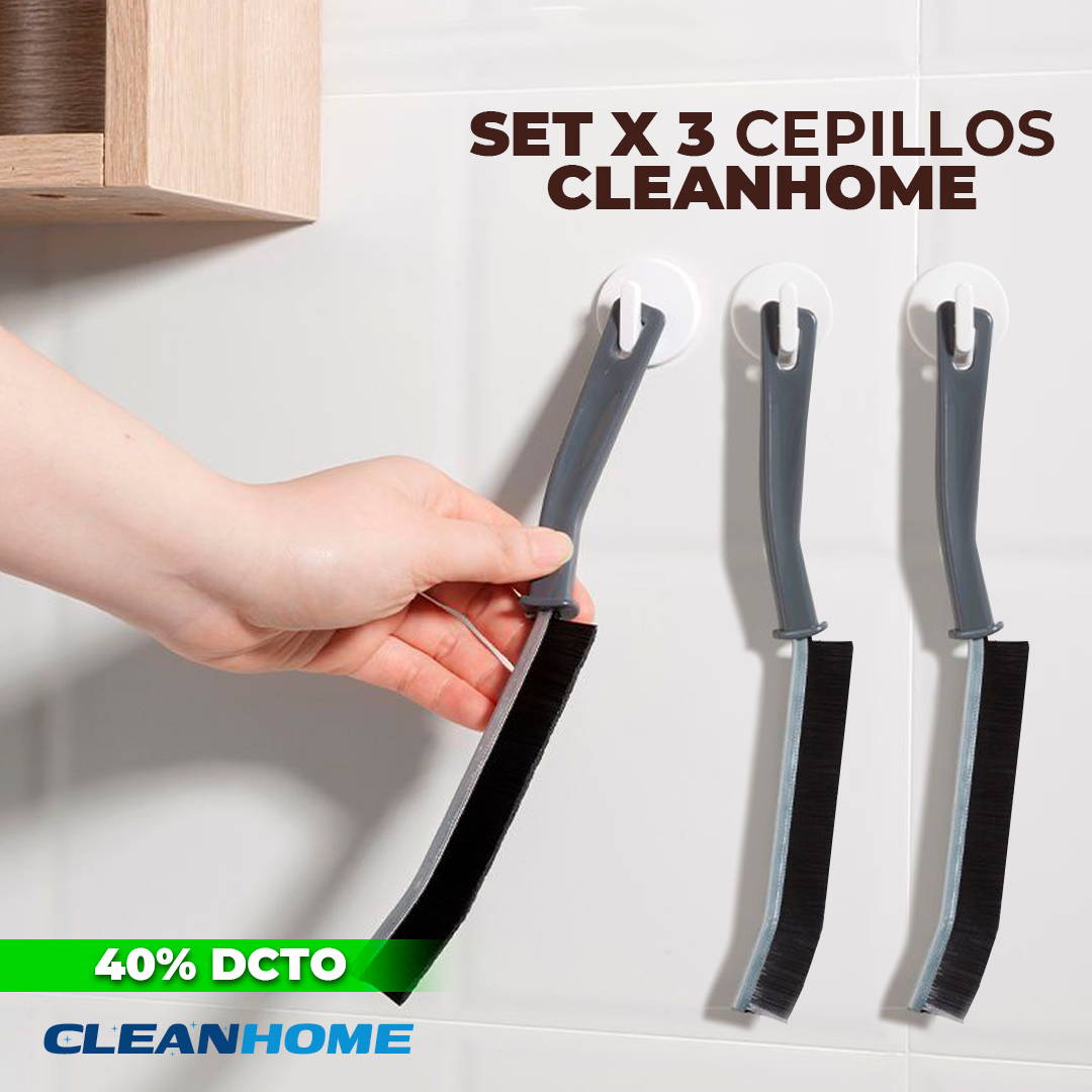 ¡EXCLUSIVO! SET X3 DE CEPILLOS CLEANHOME MKT!