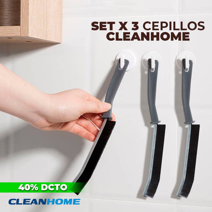 ¡EXCLUSIVO! SET X3 DE CEPILLOS CLEANHOME MKT!