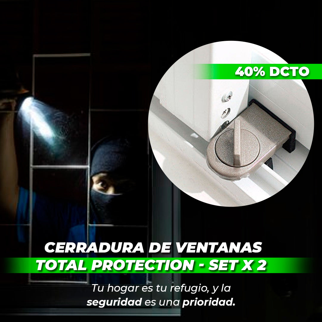 ¡VENTA CALIENTE! CERRADURA DE VENTANAS TOTAL PROTECTION - Set x 2