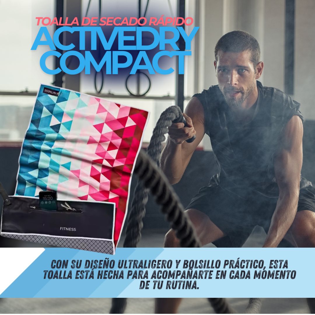 ¡OFERTA EXCLUSIVA! ACTIVDRY COMPACT TOALLA MICROFIBRA PARA DEPORTISTAS