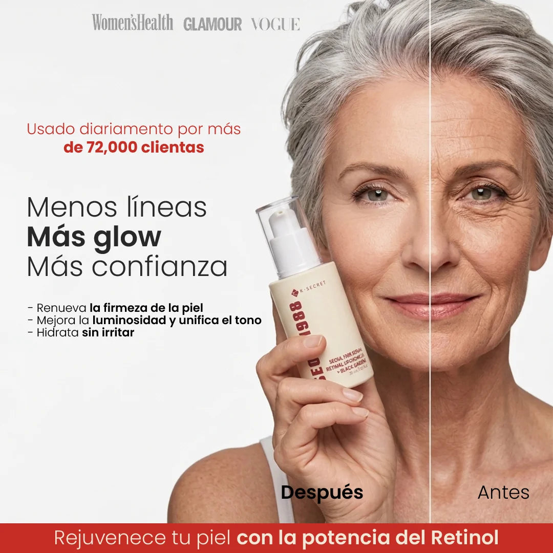 Suero Anti-Edad con Retinol | Reducción de Líneas Finas y Piel Uniforme