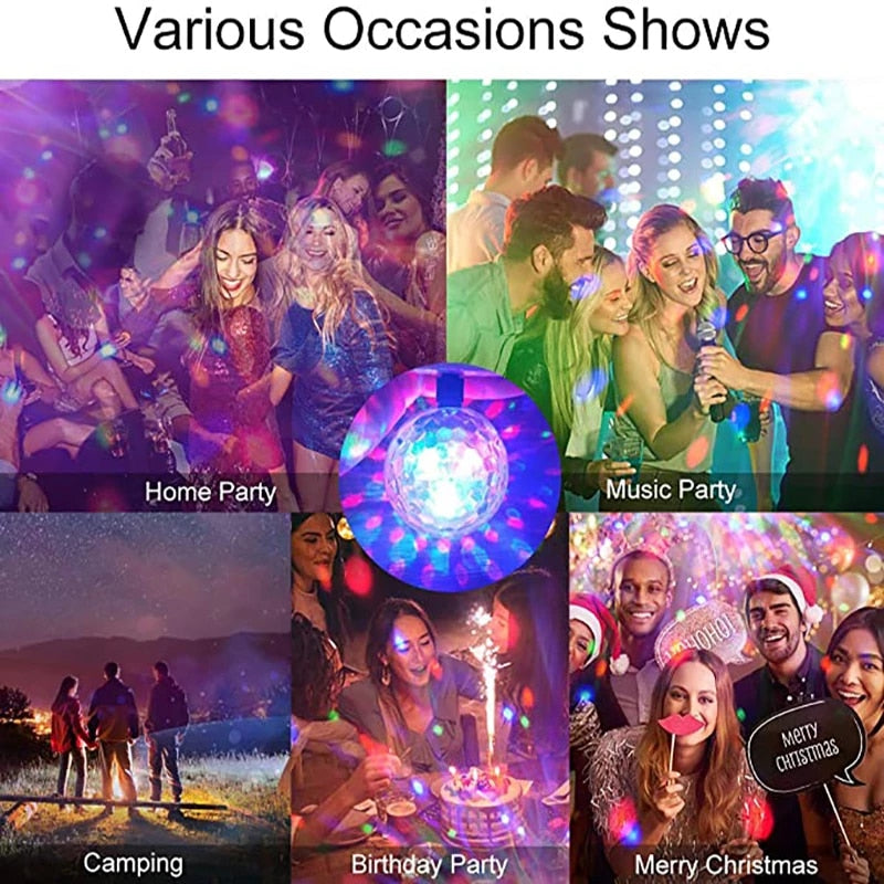 ¡LIQUIDACION! SET X 2 BOMBILLA GIRATORIA COLORFUL DISCO™️